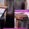250 Density 13x6 Bone Straight Hd Lace Front Wig 40 46 50 Inch 13x4 Lace Frontal Human Hair Wigs For Women Brazilian Hair Wigs - Image 4