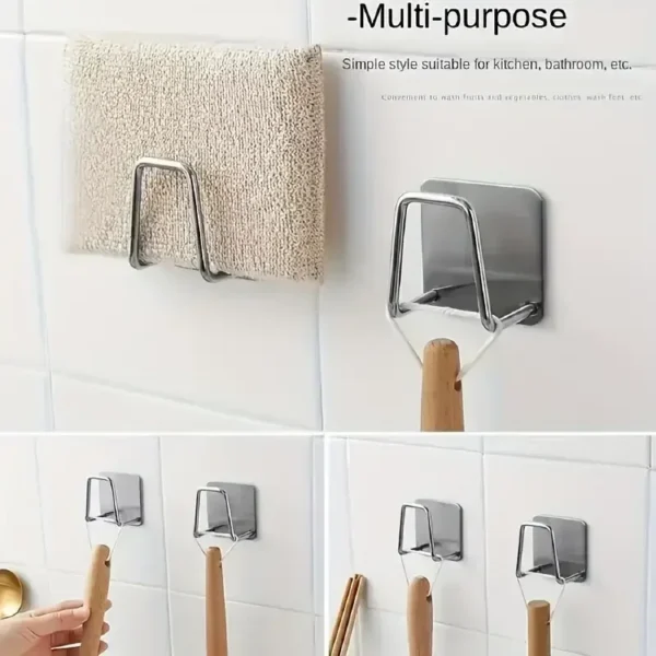 4Pcs Kitchen Storage Rack, Punching-free Wall Under Cabinet Cutting Board , Multi-functional , Accessories - Image 11