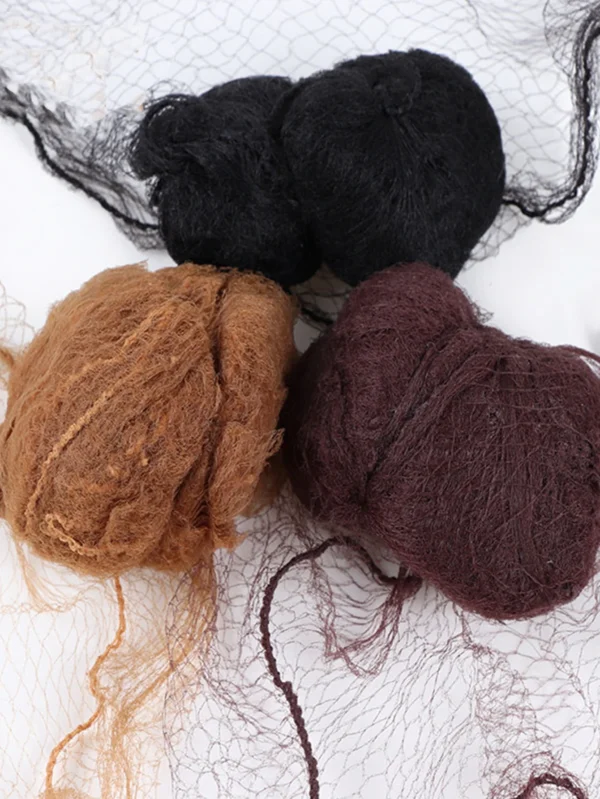 20Pcs/Lot Durable Nylon Hair Net For Bun Hair Hair style Tool Black Coffe Beige Brown White Gold Hair Net For Wigs Mesh - Image 13