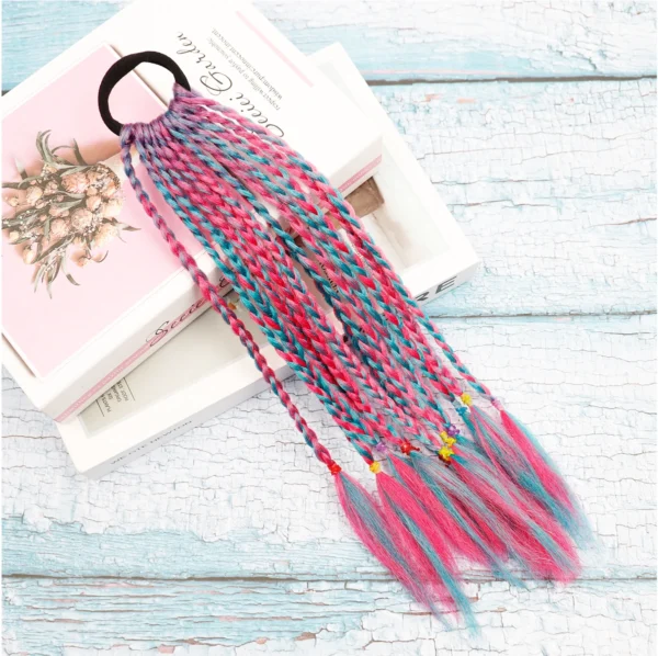 Girls Colorful Braids Ponytail Hair Ornament Headbands Rope Rubber Bands Beauty Hair Bands Headwear Braid Kids Gift Hair Accesso - Image 24