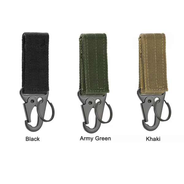 Outdoor Carabiner Keychains Camping Equipment Nylon Hook Carabiner Tactical Military Molle System Hook Belt Keychain - Image 20