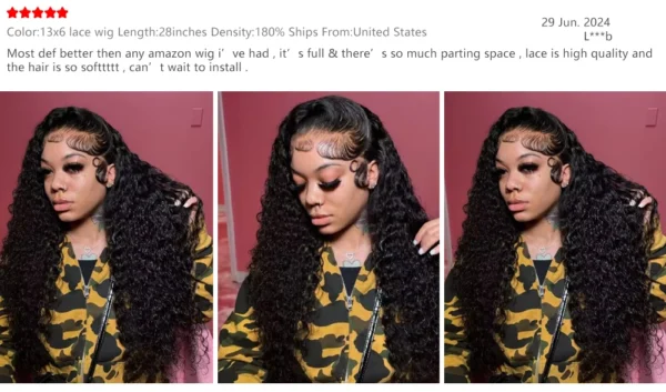 40 50 Inch Deep Wave 13x6 13x4 Lace Front Human Hair Wig 200% Remy Curl 360 Full Lace Frontal Wig Human Hair For Black Women - Image 7