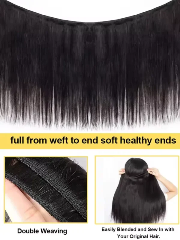 30 40 Inch Bone Straight 100% Bundles Deal Brazilian Virgin Human Hair 3 4 Bundles Raw Hair Extensions Natural Color Remy - Image 5