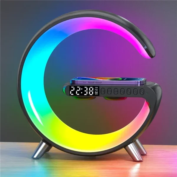 Original Big G  Wireless Charger Stand LED RGB Light 15W Desk Lamp Speaker APP Control For iPhone Samsung Fast Charging Station - Image 18