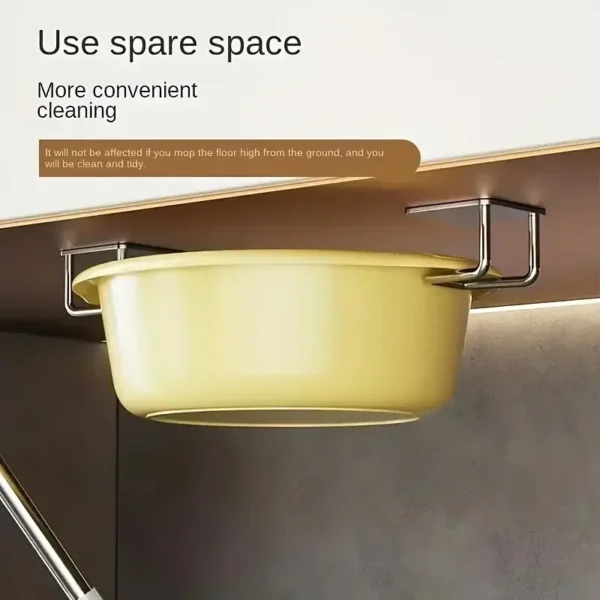 4Pcs Kitchen Storage Rack, Punching-free Wall Under Cabinet Cutting Board , Multi-functional , Accessories - Image 9