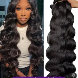 40 50 Inch Human Hair Bundles Loose Body Wave 3 Raw Hair Bundles Human Hair Natural Black Brazilian Remy Hair Weave Extensions