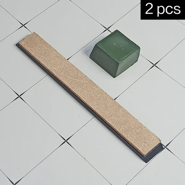 Leather Article Polishing Fixed angle sharpener Tool Leather Set Honing Strop Cutter Cowhide Polish Belt Grinding Sharpening Wax - Image 10