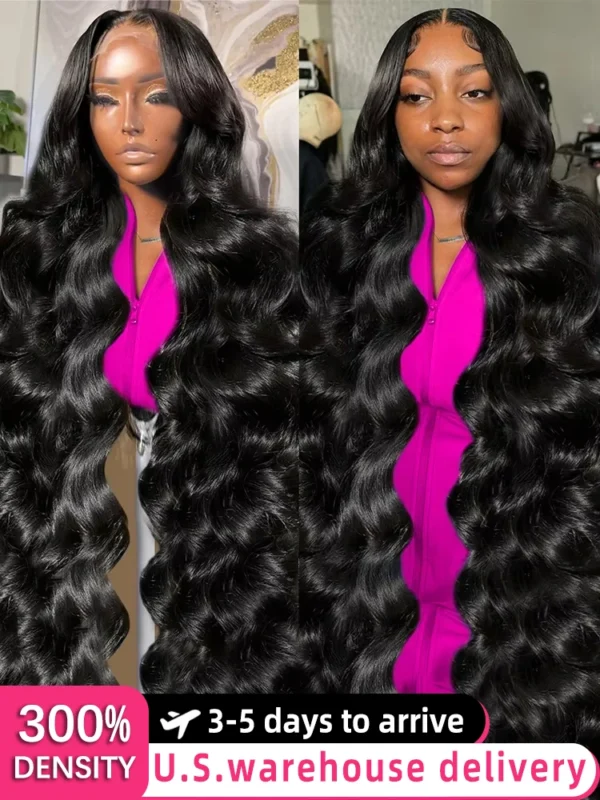 300% 30 40 Inch Body Wave 13x6 Hd Lace Frontal Wig Human Hair Brazilian Pre Plucked Lace Wigs For Women 13x4 Lace Front Wig 13x7
