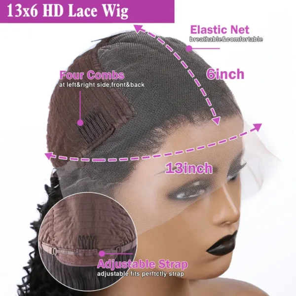 30 Inch 13x6 HD Lace Frontal Wigs Human Hair Body Wave 14x4 Transparent Front Water Wave Peruvian Raw Remy For Women 220 Density - Image 7