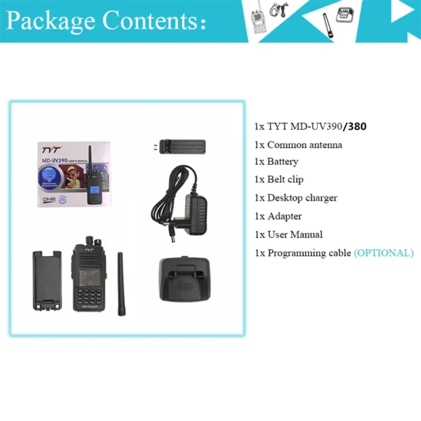 TYT NEW AES256 Encryption MD-UV380/390  Digital Walkie Talkie VHF UHF Dual Band Waterproof Radio GPS Ham Radio DMR Walkie Talkie - Image 6