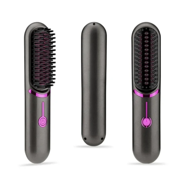 Cordless Hair Straightener Brush Portable Straightening Brush Travel Comb Straightener Women Lightweight Rechargeable - Image 7