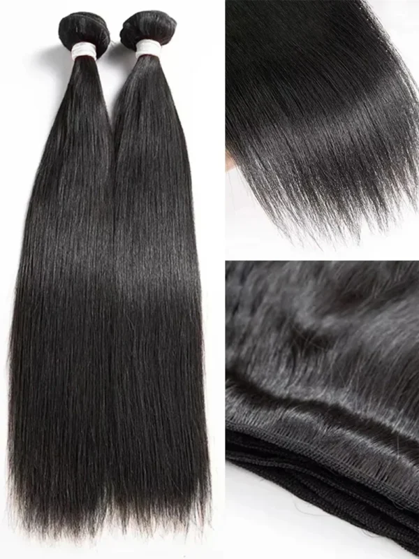 Rosabeauty Hair Straight 28 30 32 40 Inch Lace Closure 100% Natural Human Hair Bundles Deal Brazilian Remy Hair For Women - Image 10