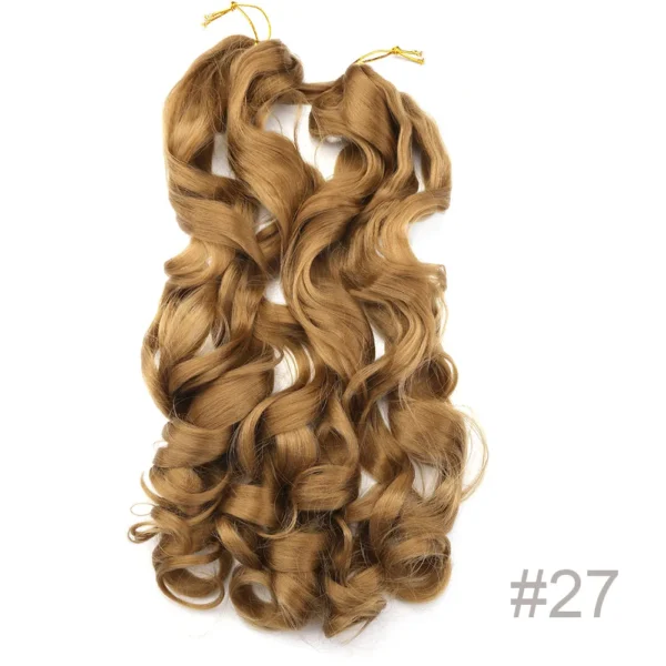 French Curly Crochet Braiding Hair Synthetic Loose Wave Ombre Braids Hair for Women  Spiral Curls Pre Stretched Hair Extensions - Image 37