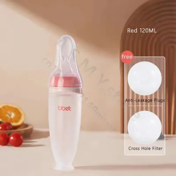 BBET Squeezing Feeding Bottle Silicone Newborn Baby Training Rice Spoon Infant Cerea Food Supplement Feeder Safe Tableware - Image 7