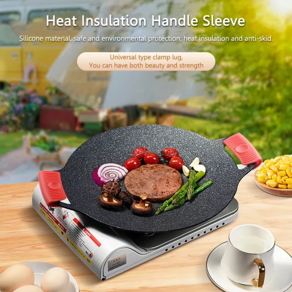 2pcs Pan Handle Cover Heat Resistant Anti Scalding Pot Holder Clip Non-Slip Oven Mitts Gloves Cooking Tool Kitchen Gadgets - Image 15