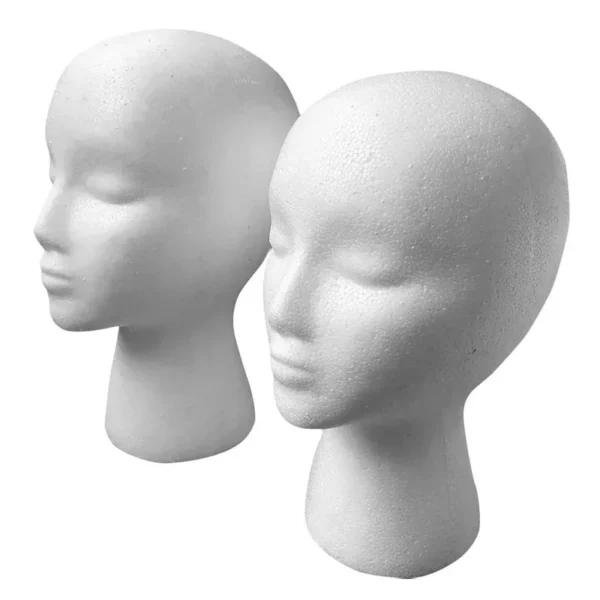 1pcs Female Styrofoam Foam Mannequin Manikin Head Model Hat Glasses Wig Display Male White Foam Mannequin Head Holder Stand Rack - Image 13