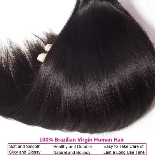 250% Density 4Pcs Bone Straight Human Hair Bundles 38 48 Inch Human Hair Bundles Virgin Hair Weave Bundles Remy Hair Extensions - Image 5