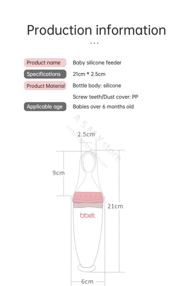 BBET Squeezing Feeding Bottle Silicone Newborn Baby Training Rice Spoon Infant Cerea Food Supplement Feeder Safe Tableware - Image 24