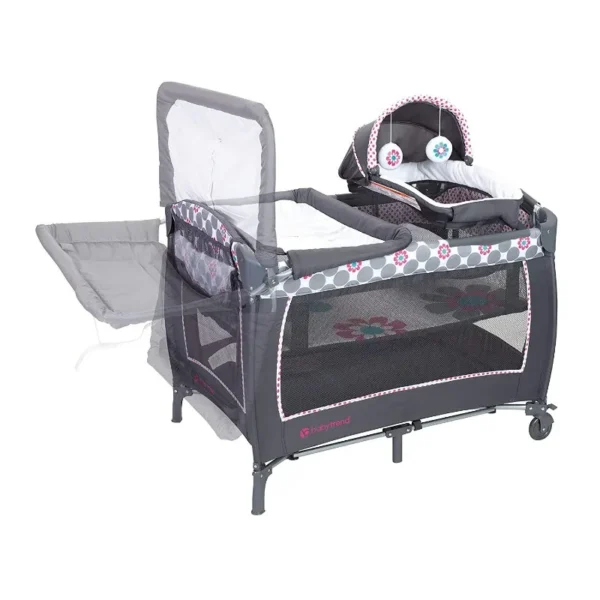 Lil' Snooze Deluxe II Nursery Center, Daisy Dots caseta de jardin exterior - Image 4