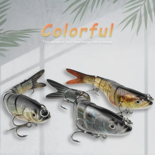 5 Inch Multi Joint Swinging Bait Hard Artificial Crank Lifelike Baits Saltwater Ocean Bluefish Fishing Lure Tackle - Image 3