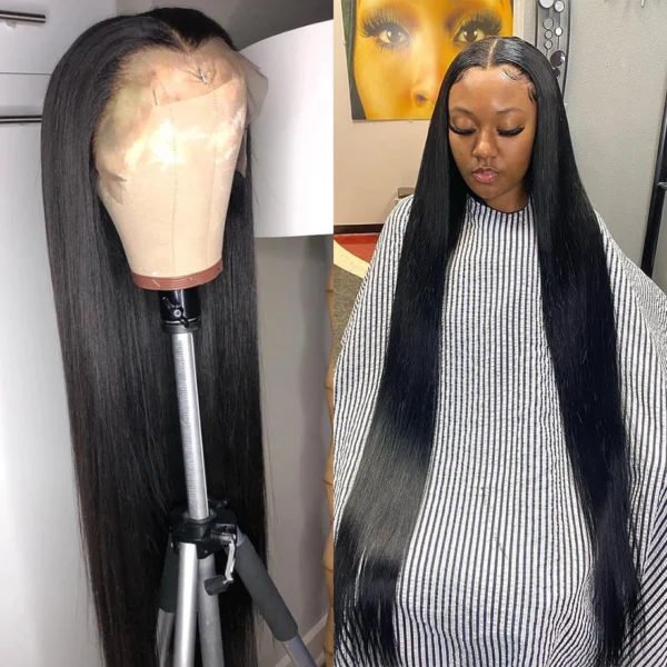 30 40 Inch Straight HD Lace Front Wig Brazilian Cheap Frontal pre plucked Bob Wigs For Women Choice Human Hair 250 Density - Image 2