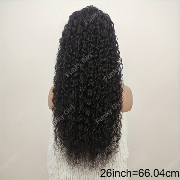 Funky Girl Elegant Water Wave Lace Front Wigs for Women, Brazilian Human Hair, Natural Hairline, 13x4 Deep Wave Frontal, 150% Density, Water Wave Wig - Image 5