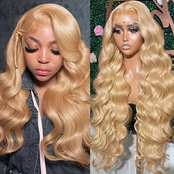 Hot Selling New Styles13x6 Ombre Honey Blonde Lace Front Wigs Human Hair, 27# Frontal Wigs Pre Plucked Bleached Knots Transparent Lace Front Wig Human Hair For Black Women Glueless Human Hair Wig - Image 8