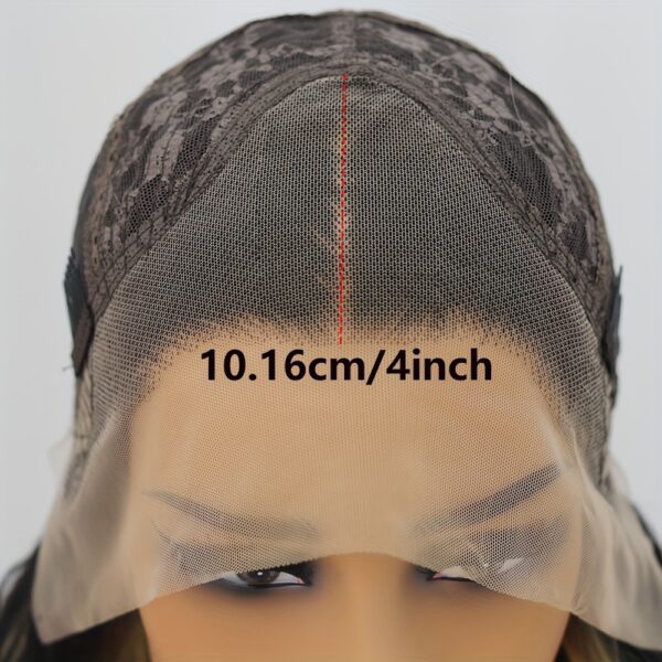 13x4 Red Blonde Highlight Lace Front Wig for Women - Silky Straight Synthetic Heat Resistant Fiber, Pre-Plucked Hairline, Glueless Design for Daily & Party Wear, Party Hairpiece | Silky Straight Wig | Synthetic Fiber Wig - Image 5