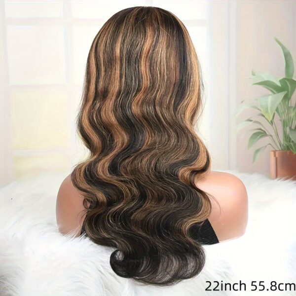 New Year'S Promotion 13x6 Highlight Lace Front Wig Human Hair Body Wave 180 Density HD Lace Front Wigs Human Hair Pre Plucked FB/30 Ombre Glueless Wigs 13x6 Lace Frontal Balayage Wigs Human Hair For Women - Image 3