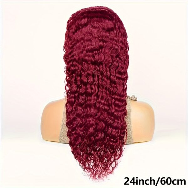 Hot Selling New Styles13x4 Lace Frontal Wigs Human Hair for Women 99J Burgundy HD Transparent Deep Wave Lace Front Wigs Human Hair Pre Plucked Wine Red Glueless Lace Colored Wigs 26inch - Image 6