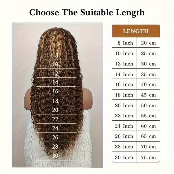 13x4 Highlight Ombre Water Wave Lace Front Wigs Human Hair Pre Plucked 4/27 Colored Glueless Wigs Water Wave Honey Blonde Curly Lace Frontal Wigs 180% Density Human Hair for Women with Baby Hair - Image 10