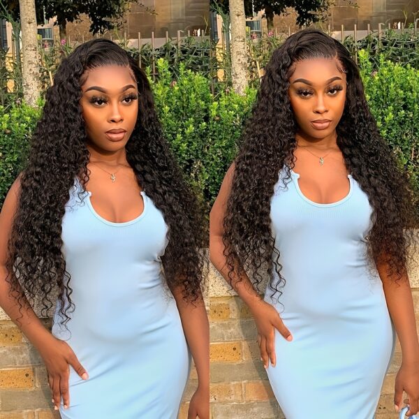 Deep Wave 13x4 Lace Frontal Wigs Deep Curly Lace Front Wig 16-28 Inch Lace Front Wigs Brazilian Human Hair Lace Front Wigs For Women 16-28 Inch - Image 6