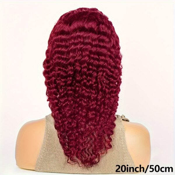 Hot Selling New Styles13x4 Lace Frontal Wigs Human Hair for Women 99J Burgundy HD Transparent Deep Wave Lace Front Wigs Human Hair Pre Plucked Wine Red Glueless Lace Colored Wigs 26inch - Image 7