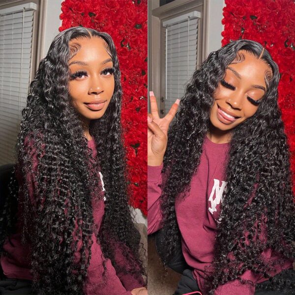 Deep Wave 13x4 Lace Frontal Wigs Deep Curly Lace Front Wig 16-28 Inch Lace Front Wigs Brazilian Human Hair Lace Front Wigs For Women 16-28 Inch - Image 14