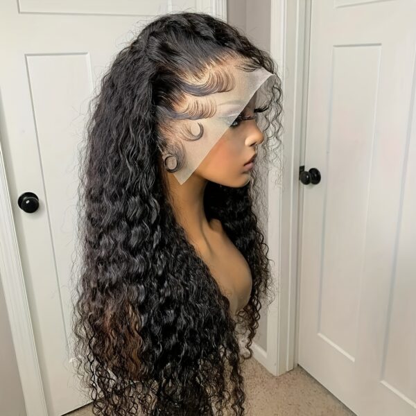 Funky Girl Elegant Water Wave Lace Front Wigs for Women, Brazilian Human Hair, Natural Hairline, 13x4 Deep Wave Frontal, 150% Density, Water Wave Wig - Image 10