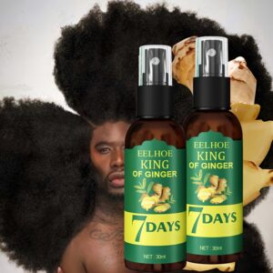 7 Day Ginger Hair Spray Nourishing Scalp Massage Hair Care Serum, Ginger Essential Oil Biotin Hair Care Serum For Softness Healthy Hair, Ginger Hair Care Essential Oil Suitable For All Hair Types -1.01OZ/PCS