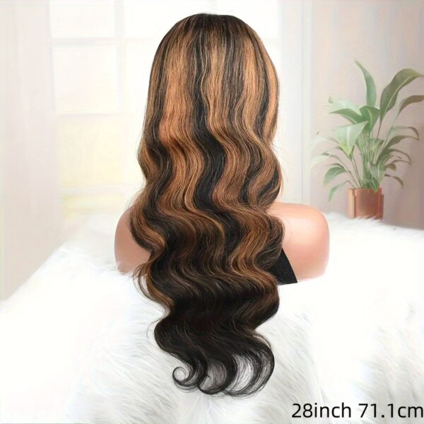 New Year'S Promotion 13x6 Highlight Lace Front Wig Human Hair Body Wave 180 Density HD Lace Front Wigs Human Hair Pre Plucked FB/30 Ombre Glueless Wigs 13x6 Lace Frontal Balayage Wigs Human Hair For Women - Image 6