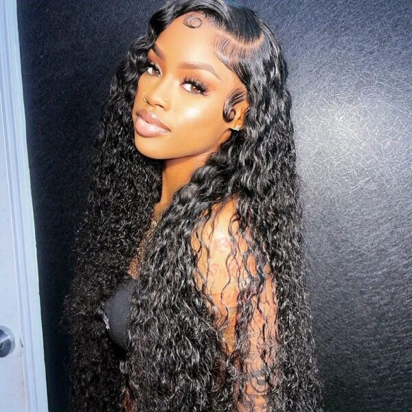 13x4 Lace Front Water Wave Wig - Brazilian Remy Human Hair, Long, Curly, Natural Look for Women, Stylish Hairpiece|Natural Hair Texture|Curly Hair Texture, Hair Wig - Image 23