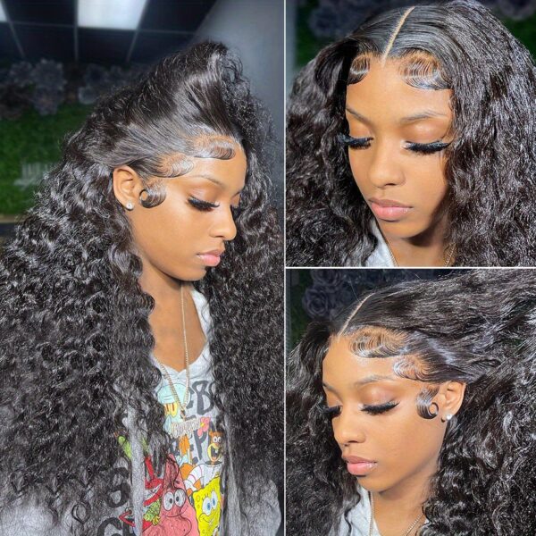 Deep Wave 13x4 Lace Frontal Wigs Deep Curly Lace Front Wig 16-28 Inch Lace Front Wigs Brazilian Human Hair Lace Front Wigs For Women 16-28 Inch - Image 10