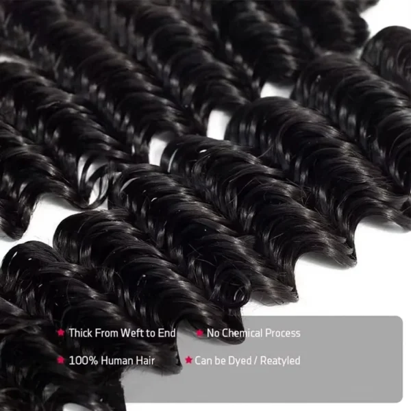 Raw 100% Human Hair Bundles Brazilian Water Wave Bundles Human Hair 1/3/4 Pcs Burmeses Curly Remy Double Weft Virgin Extensions - Image 5