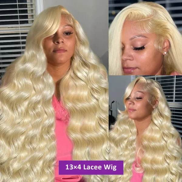 250 Density 30 40 Inch 613 honey blonde Body Wave 13x6 HD Transparent Lace Frontal Wigs Human Hair Brazilian 13x4 Lace Front Wig - Image 2
