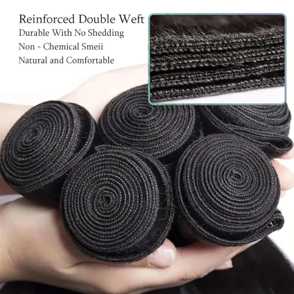 Raw 100% Human Hair Bundles Brazilian Water Wave Bundles Human Hair 1/3/4 Pcs Burmeses Curly Remy Double Weft Virgin Extensions - Image 4