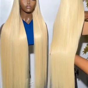 250% 613 Honey Blonde 13x6 HD Transparent Lace Front Human Hair Wigs For Women 34 36 Inch Straight 13x4 Lace Frontal Wig