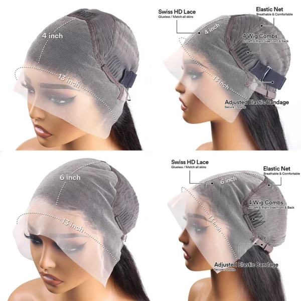 30 40 Inch Bone Straight 13x4 Lace Front Wig High Density 13x6 hd Lace Frontal Wigs Human Hair For Black Women Brazilian Choice - Image 6
