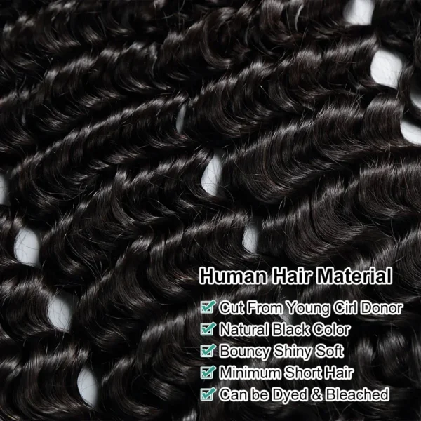 Raw 100% Human Hair Bundles Brazilian Water Wave Bundles Human Hair 1/3/4 Pcs Burmeses Curly Remy Double Weft Virgin Extensions - Image 8