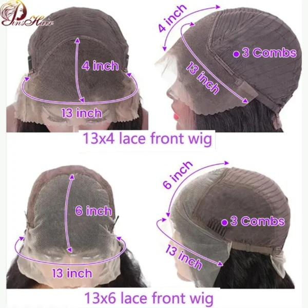 13X6 Lace Frontal Human Hair Wigs Red Body Wave Lace Front Wig Human Hair for Women Remy Pre Plucked Burgundy 99J Lace Front Wig - Image 12