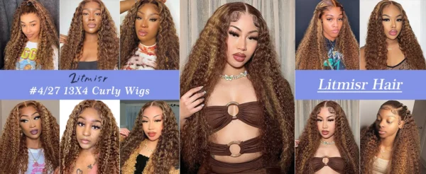 Loose Deep Wave Wig Human Hair Ready To Wear13x4 13x6 Lace Closure Curly Highlight Ombre 4/27 Preplucked Hairline Pre Cut - Image 11