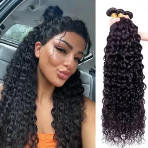 Raw 100% Human Hair Bundles Brazilian Water Wave Bundles Human Hair 1/3/4 Pcs Burmeses Curly Remy Double Weft Virgin Extensions