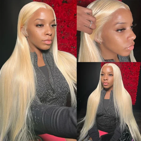 30 40 Inch Straight 613 Honey Blonde 13x6 HD Lace Frontal Wigs 13x4 Transparent Lace Front Human Hair Wig Brazilian Preplucked - Image 4