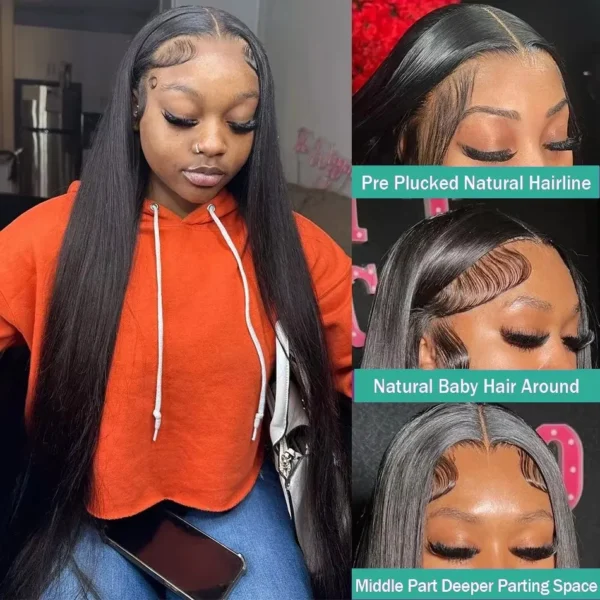 Mossily 300 Density Brazilian 30 40 Inch Bone Straight 13x4 13x6 HD Lace Front Human Hair Wigs Lace Frontal Wig 5x5 Glueless Wig - Image 17